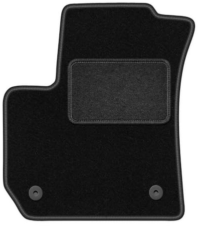 Velours-Fahrermatte passend für Opel Zafira B 2005-2014, Schwarz, LUX | Nur Version: Befestigungen vorne; passend für Minivan; Velours-Teppich (Polypropylen), ca. 6,5 mm