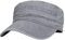 Jarseila Herren Baumwolle Flat Top Army Kappe Unisex Military Kappe Vintage Schirmmütze Baseballmütze Sommer, Unifarben, Verstellbar, Grau