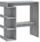 vidaXL Tavolo Bar con Ripiano Grigio Sonoma 100x50x101,5 cm