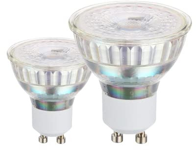 EGLO GU10 Lampe 2er-Set, 2 LED Spots, Reflektorlampe je 4,5 Watt (entspricht 50 Watt), 345 Lumen, Leuchtmittel warmweiß, 3000 K, Glühbirne Ø 5 cm