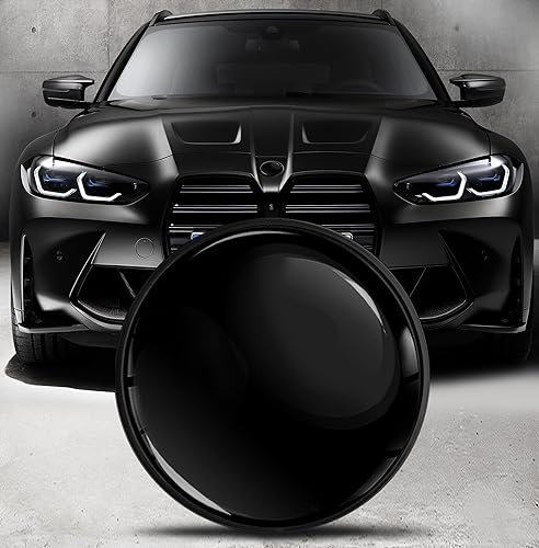 Biomar Labs Motorhaube Kofferraum Plakette Abzeichen 82mm Kompatibel mit BMW Emblem 51148132375 Schwarz EO 28