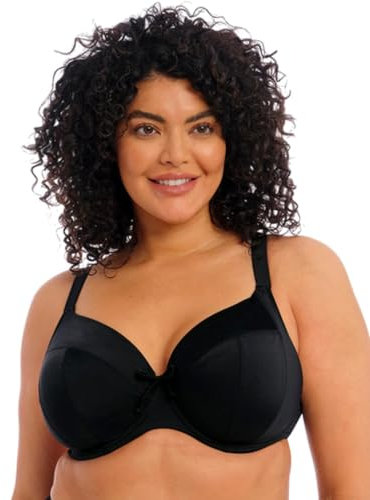 Elomi Swim Plain Sailing Underwired Plunge Bikini Top (42G, Black)