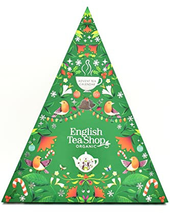 Calendario de Adviento verde triangular