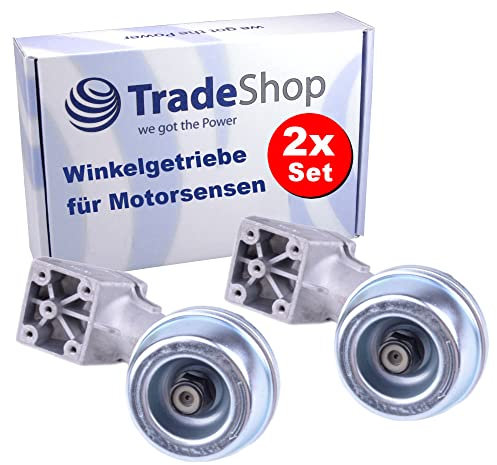 Trade-Shop Lot de 2 têtes de transmission / réducteur d'angle / tête de coupe compatible avec Stihl FS200R FS240C FS240RC FS250R FS260C FS260RC FS460C FS460RC débroussailleuse