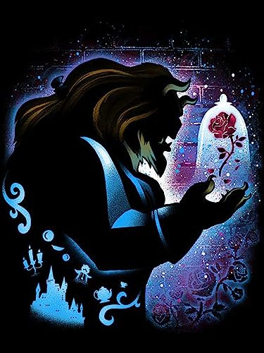 HUANNY DIY Diamond Painting Beast Diamond Art Kits, 5D Full Drill Cross Stitch Embroidery kit, Funny