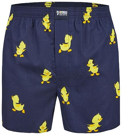 Happy Shorts Webboxer Herren Boxer Motiv Boxershorts Sets zur Auswahl Farbwahl, Farbe:Design 01, Grösse:M