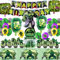 Hu-lk cake topper,Hu-lk Geburtstag Party Luftballons ,48pcs Hu-lk Geburtstag Set,Hu-lk Party Supplies Zahlen 4 Folienballon,Kindergeburtstag Ballons Dekoration