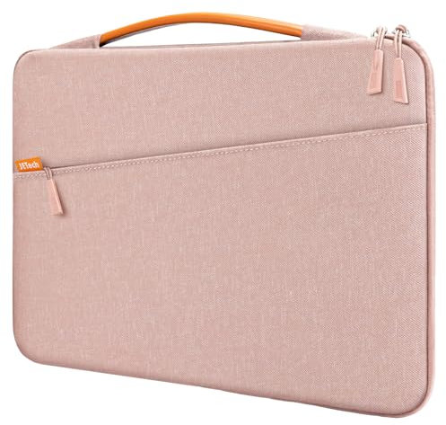 JETech Laptop Sleeve for 14-Inch MacBook Pro (M4 / M3 / M2 / M1, 2021-2024), Waterproof Bag Case with Portable Handle and Pocket, Compatible with 14 Inch Notebook (Rose Gold)