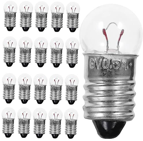 UPKOCH 50 Stück Taschenlampe Glühbirnenfassung Mit Steckdose Mini-glühbirne Minibirne Für Physikalisches Experiment Glühlampe Die Glühbirne Miniatur E10 Aluminium