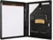 Personalisiertes Leder-Padfolio für Linkshänder, Business-Portfolio-Ordner mit Notizblock-Halter, Rechtsblock, Portfolio-Ordner für Männer/Frauen, Schwarz