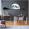 Wandtattoo Mond Meer Zimmer, Schwarz Weiß, 170cm Breite x 49cm Hoch Selbstklebend Abnehmbare Moderne Vinyl Poster Aufkleber