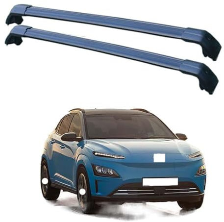 GCTRICL Für Hyundai Kona II SUV 2024 2 Stück Aluminium Dachträger Relingträger,Dachgepäckträger Alu Relingträger,B