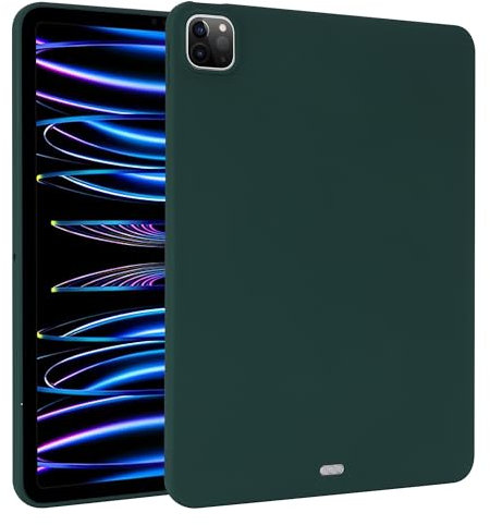 Schutzhülle für iPad Pro 13 Zoll (33 cm), M4 2024 7. Generation, schlank und leicht, TPU-Gummi, weiche Silikon-Schutzhülle, stoßfest, Tablet-Abdeckung für Pad Pro 13 Zoll M4 2024 (Dunkelgrün)