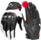KEMIMOTO Motorrad Handschuhe Herren, Vollfinger Ziegenleder mit rutschfesten Pads, Touchscreen Motorradhandschuhe Leder, Winter Schutzhandschuhe für Motocross, Roller, Moped, Quad, Paitball, ATV