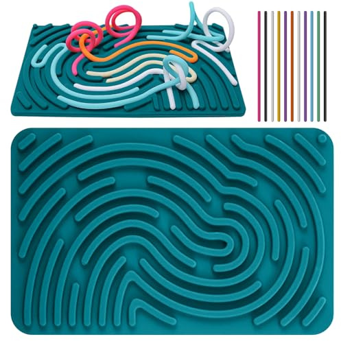 Silicone Sensory Activity Board Set, Stress Relieving, Calming, Concentration Fidgets for Kids, Early Development & Activity Toys Sensory Toys for Autism, Anxiety, ADHD