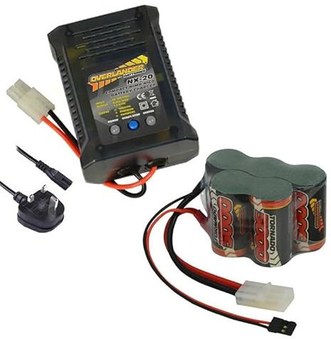 COMBO PACK Overlander 5000mah 6V NiMh Hump Petrol 1/5th Scale Receiver Battery Pack AND Overlander NX-20 Charger