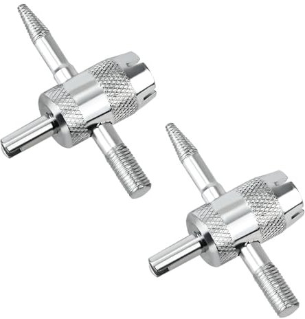 Gosknor 2pcs 4-Way Valve Core Tools, 4-in-1 Tire Valve Tool, Valve Stem Core Remover, Tyre Valve Stem Puller, Valve Stem Removal Tool for Bicycle Bike Automobile Car
