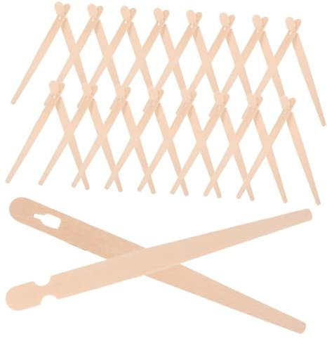 LABRIMP 100 Pairs Disposable Wooden Tweezers Learner Chopsticks Training Clips Kit Easy Chopstick Wooden Pastry Tongs for Cooking & Serving BBQ Fried Food,Bread Adults Kids