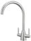 Yamataro Kitchen Tap Stainless Steel Sink Mixer Taps Monobloc Tap Dual Lever 360 Swivel Swan Spout UK Standard 1 Hole Deck Mount Kitchen Faucet for Sink Brushed Anti-Fingerprint