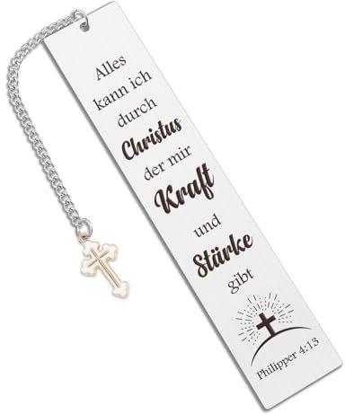 Christliche Geschenke für Firmung, Konfirmation, Kommunion, Erstkommunion,Taufe,Kreuz Bible Lesezeichen,Kleine Mutmacher Spirituelle Geschenke für Mädchen und Jungen, Patenkind