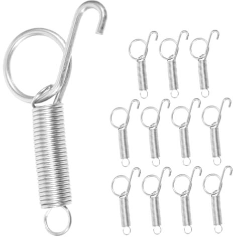 DECOMELODY 12pezzi Ganci per Porta Cani e Conigli Ganci Molla Acciaio Inossidabile Fissaggio Sicuro per Gabbie e Recinti Robusti e Durevoli Accessori per Animali Domestici