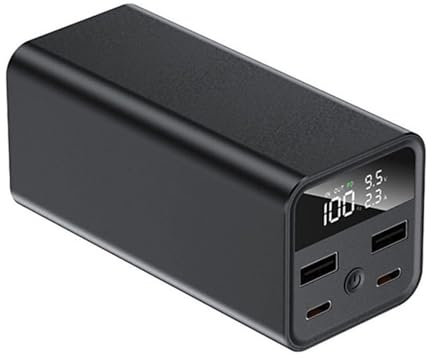 Portable Charger, 100W 20000Mah LED Display Power Bank 2 USB Ports, 2 USB C Input/Output Fast Charging Battery Pack, Phone Charger Power Bank,Black
