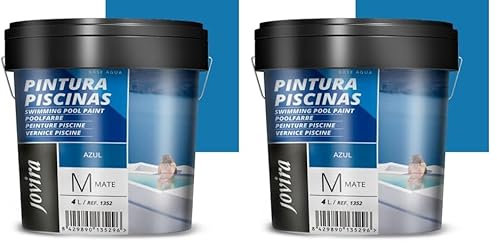 JOVIRA PINTURAS Peinture piscine à l'eau. Protection et décoration de piscines. (4 Litres, Bleu) (Lot de 2)