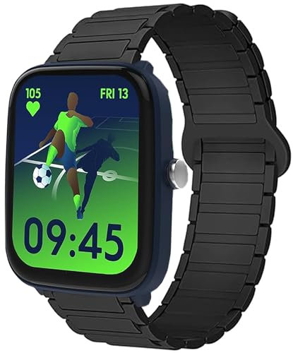 Blueshaweu 20mm Armband Kompatibel mit Ice-Watch - ICE smart junior 2.0, Weiches Silikon Ganz Magnetisch Einstellbar Uhrarmband Kompatibel Für ICE smart junior 2.0, 3.0, 3.0 FM (schwarz)