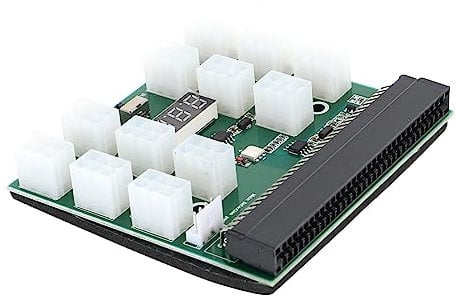 KOMBIUDA Server Adapter 6Pin für GPU Mining 12v Grafikkarten Stromversorgung Computer Zubehör Installieren Langlebig
