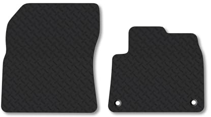 Vauxhall Combo (2018+) Rubber Van Mats Heavy Duty 5mm Thick Accessories Tailored Fit Compatible Accessory Waterproof Easy-Clean Durable Non-Slip Backing Full Coverage Protection with Clips