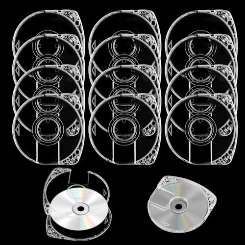 12Pcs UMD Game Disc Case Replacement Shell, 5 mm Clear Storage Cases for PSP 1000 2000 3000, DVD CD Case for UMD Game Disc Storage, Disc Case Shell for Sony PSP