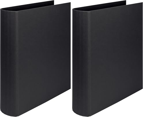 Rössler Soho A4 50mm 4 Ring File Spine Ring - Black (Pack of 2)