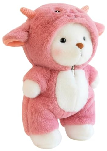 RxaGtn Teddy-Design Deko-Objekt mit Reißverschluss, Premium Sammler-Bär, Wohnaccessoire & Lifestyle Geschenk für die Freundin, Partnerin, Valentinstag, Rosa Outfit