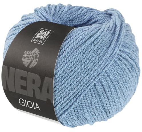 LANA GROSSA Gioia | Multifiles Kreppgarn aus texturierten Einzelfäden mit seidig-kühlem Touch | Handstrickgarn aus 75% Baumwolle & 49% Polyamid (rec.) | 50g Wolle zum Stricken & Häkeln | 110m FB 12