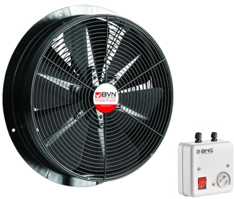 Axial Industrie Ventilator Gebläse Lüfter für Zuluft & Abluft – Wand- und Fenstermontage – Modell BSM – Leistungsstarker Rohrventilator für Werkstatt, Lagerhalle, Garage, Bad & Gewerbe (550)