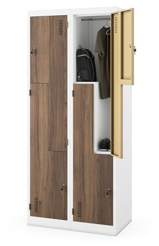 Jan Nowak Vestiaire Métallique Pro 4 Cases en L Verrouillables 185x80x45 cm