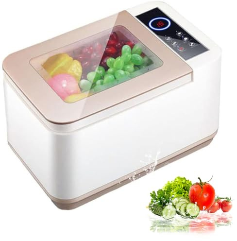 10l Ultrasonic Fruit And Vegetable Cleaner Machine, Portable Intelligent Food Purifier & Automatic Washer With Visible Skylight & Drain Basket, Deep Cleaning Kitchen Gadget For Veggies, Meat, Seafoo