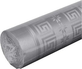 Le Géant de la Fête Papiertischdecke Damast 1.20 x 6 m Grau