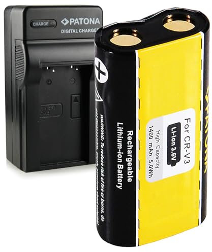 PATONA 3en1 Chargeur + Batterie CR-V3 Compatible avec Kodak EasyShare CX4200, CX6200, CX7330