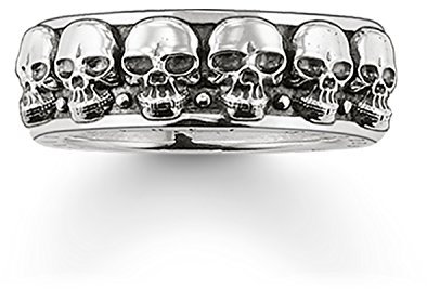 THOMAS SABO Unisex Ring Totenköpfe 925Er Sterlingsilber, Geschwärzt TR1878-001-12