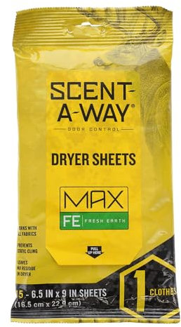 Hunters Specialties Scent-A-Way Dryer Sheets Earth (15 Pack) Multi, Fresh Earth