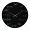 Close Up Wanduhr Mathematik Í Elegante Zeitdarstellung mit Formeln, Ã˜ 35 cm, Glas-Ziffernblatt, Schwarz