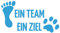 kleb-Drauf | 1 EIN Team EIN Ziel | Hellblau - matt | Wandtattoo Wandaufkleber Wandsticker Aufkleber Sticker | Wohnzimmer Schlafzimmer Kinderzimmer Küche Bad | Deko Wände Glas Fenster Tür Fliese