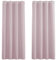 PONY DANCE Tende Camera da Letto Tenda Oscurante per Interni con Anelli Curtains Termiche per Soggiorno Cameretta Bambini 2 Pezzi L 140 x A 175 cm, Rosa Chiaro