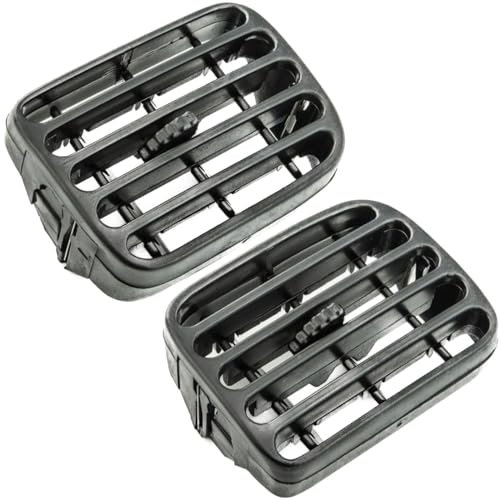 Twowinds - Rejilla Ventilación Compatible con Renault Clio 2 (1998-2001) Thalia (2001-2006) - Aireadores Salpicadero (ambos lados) - 7702258280-7702258279 - Aire Acondicionado - Negro (lote de 2)