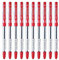 Cello Technotip Kugelschreiber, Rot, 10 Stück