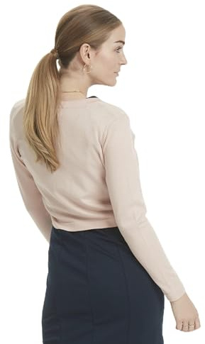 KAFFE Bolero Astrid Damen Bolero Astrid Elegant Jäckchen Langarm Cardigan Bolerojacke L, Peach Whip