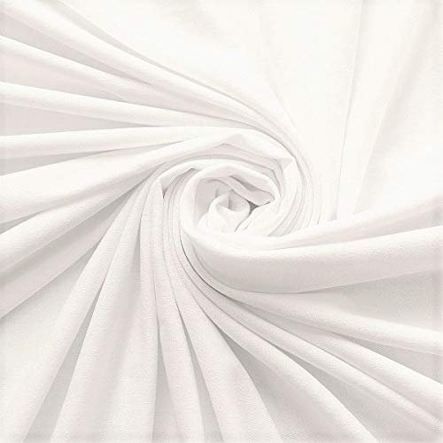 STOFFKONTOR Viskose Stretch Jersey Stoff - Öko-Tex Standard, Meterware, Weiss