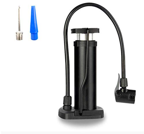 RONGJJ Pumpe Fußpumpe Mit Inflationsnadel, Tragbare Fahrradfußpumpe Auto Motorrad Reifenfüller, Schwarz Manometer