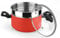 Fagor Maxima Olla Vaporera Inducción 20 cm, Cacerola Aluminio Forjado, Steamer Acero Inoxidable, Tapa de Cristal, Antiadherente sin PFOA, Apta para Todas Las Cocinas, Vitrocerámica, Gas, Rojo